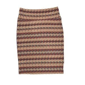 LuLaRoe Cassie Womens Size Medium Multicolor Pencil Skirt Work Geometric Dainty